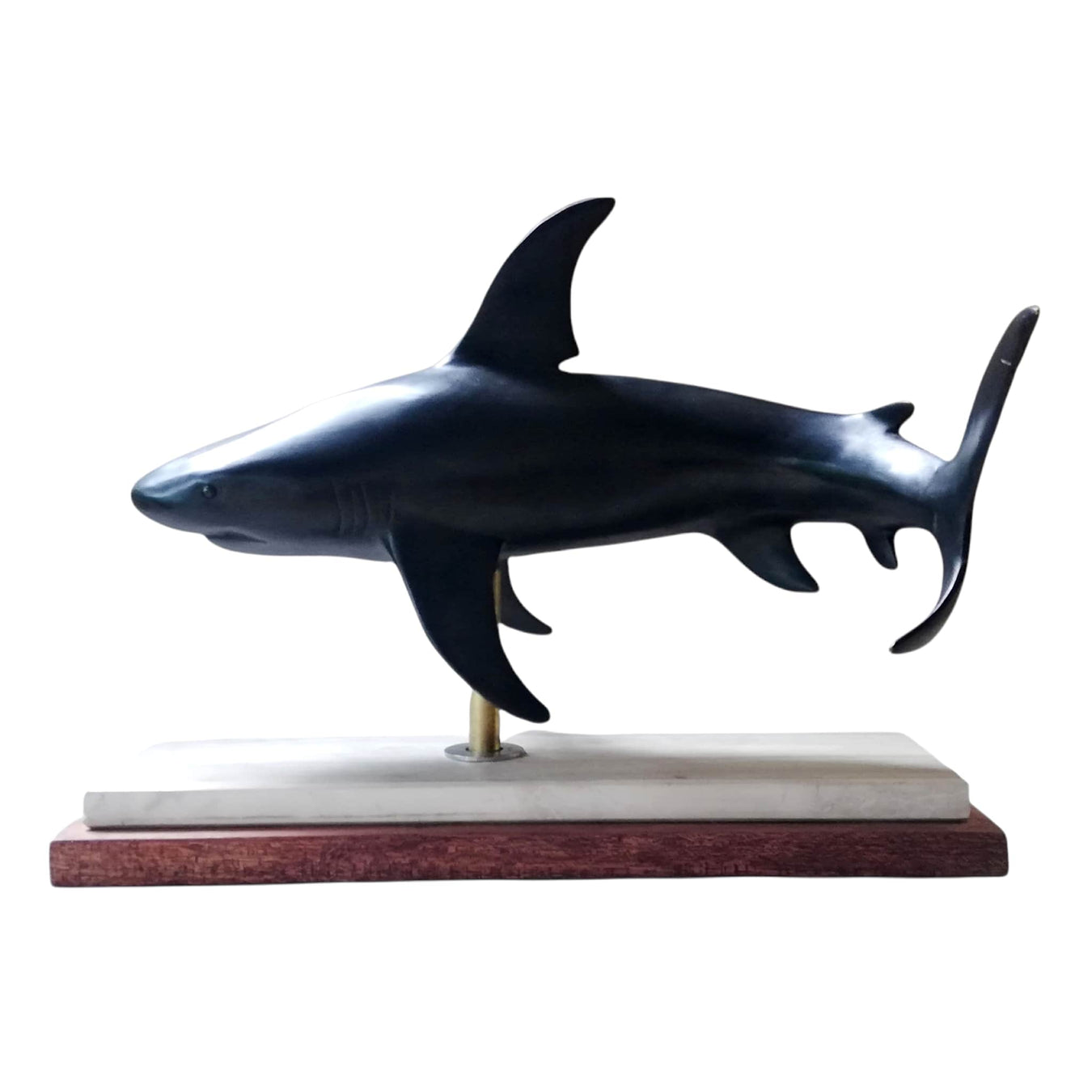 Requin par P. FINCK en bronze | Patine noire